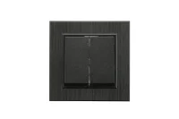Выключатель 2-клав. Karea LINE STAR чер. Makel 86054003