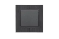 Выключатель 1-клав. Karea LINE STAR дым. металлик Makel 86050001
