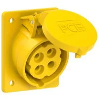 414-4 PCE Розетка встраиваемая наклонная 16А/110V/3P+E/IP44