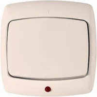 Выключатель 1-кл. СП Рондо 6А IP20 с индикацией сл. кость SchE S16-066-SI