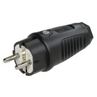 0511-ss PCE Вилка кабельная 16A/250V/2P+E/IP54 корпус черный, маркер черный