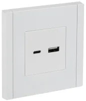 Розетка USB A+C 18Вт FORTE&PIANO FP251 бел. IEK FP-U22-018-K01
