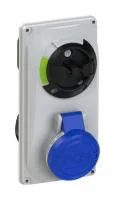 6013-6 PCE Розетка встраиваемая 16А/230V/1P+N+E/IP44, с выключателем и блокировкой