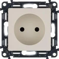 Розетка 1-м СП Valena Life 16А IP20 250В 2P защ. шторки безвинтов. клеммы с лицев. панелью механизм сл. кость Leg 753516