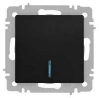 Выключатель Accent 6-102-05 с подсветкой 10А-250В IP20 СУ AL/CU антрацит Intro Б0063475