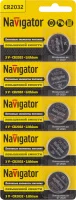 Элемент питания литиевый CR2032 94 765 NBT-CR2032-BP5 (блист.5шт) Navigator 94765