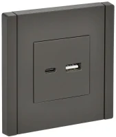 Розетка USB A+C 3.1А FORTE&PIANO FP350 сер. IEK FP-U22-D31-K03