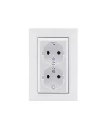 Розетка 2-я Karea RIZZ с заземл. бел. Makel 88001082