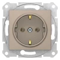 Розетка 1-м СП Sedna 16А IP20 с заземл. быстрозажим. контакты без защ. шторок механизм титан SchE SDN3001868
