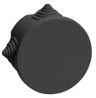 Коробка распаячная КМ41237 D75х40мм IP44 4 ввода черн. IEK UKO21-075-040-000-K02-44