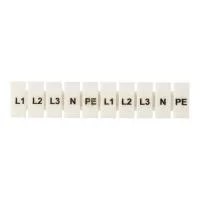 Маркеры для JXB-ST 2.5 с символами "L1. L2. L3. N. PE" (уп.100шт) PROxima EKF zb-st-2.5-L-1-3