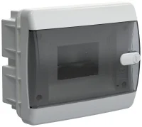Корпус пластиковый ЩРВ-П-6 IP41 черн. прозр. дверь UNION Compact IEK UIC-KP12-V-06-41-K01