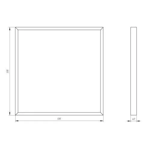 Светильник светодиодный SPO-910-3-40K-045 45Вт 4000К IP40/IP20 4725лм 595х595х40 ДВО матов. рассеив. с проводом панель Эра Б0046479
