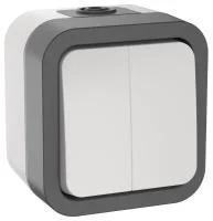 Выключатель 2-кл. ОП TORS 10А IP55 TS205 бел. IEK TS-V20-0-10-55-K41
