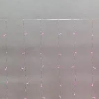 Гирлянда светодиодная "Светодиодный Дождь" 3х2м LED роз. 12Вт 230В IP20 свечение с динамикой прозр. провод Neon-Night 235-097