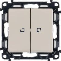 Выключатель 2-кл. СП Valena Life 10А IP20 250В 10AX с подсветкой с лицев. панелью механизм сл. кость Leg 752528