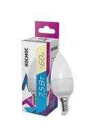 Лампа светодиодная 7.5Вт свеча 3000К тепл. бел. E14 220В КОСМОС LkecLED7.5wCNE1430