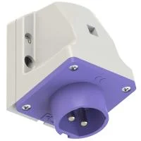 562v PCE Вилка настенная 16A/24V/2P/IP44, никелированные контакты