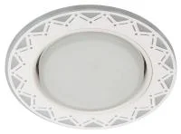 Светильник DK LD27 WH/WH декор cо светодиодной подсветкой GX53 бел./бел. ЭРА Б0037388