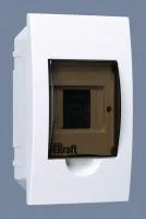 Корпус встраиваемый ЩРВ-П-4 22х13х9 4мод. IP41 пластик. DEKraft 31001DEK