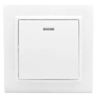 Выключатель 1-кл. СП Минск 10А IP20 с индикатором бел. Basic EKF ERV10-121-10