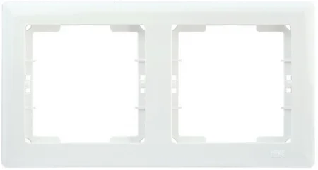 Рамка 2-м BOLERO РГ-2-ББ горизонт. бел. IEK EMB20-K01