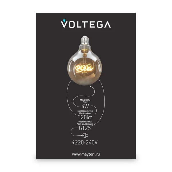 Лампа светодиодная филаментная Loft 271 G125 4Вт 2500К E27 Voltega 8555