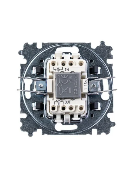 Выключатель 1-кл. СП Levit IP20 с подсветкой жемчуж./ледяной ABB 2CHH590146A6068