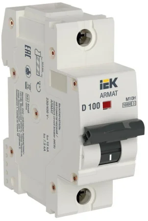 Выключатель автоматический модульный 1п D 100А M10H ARMAT IEK AR-M10H-1-D100
