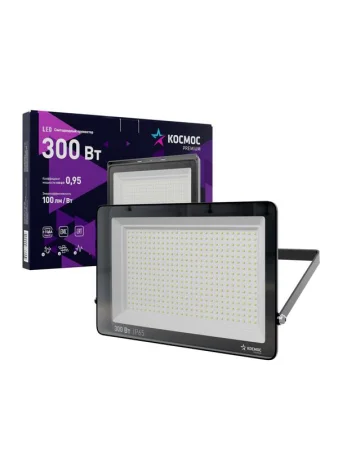 Прожектор светодиодный PREMIUM 300Вт 6500К 30000лм IP65 КОСМОС KOS_PR_LED_300 Прожектор светодиодный PREMIUM 300Вт 6500К 30000лм IP65 КОСМОС KOS_PR_LED_300