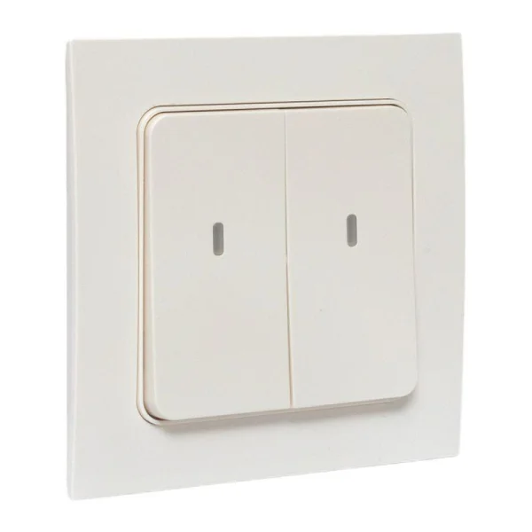 Выключатель 2-кл. Стокгольм Умный беспроводной бел. Zigbee Сonnect EKF RCV-ST2-WS-ZB