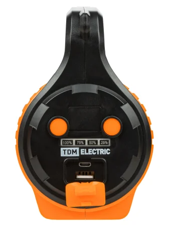 Фонарь светодиод. "Прожектор 10", аккум., 10 Вт LED+12 SMD+12 SMD, 350 лм, 3,7 В 2,4 А*ч, USB, TDM