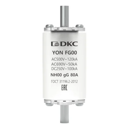 Предохранитель YON ножевого типа FG00 с одинарной индикацией 80А DKC 1FG00-0080