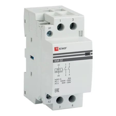 Контактор модульный 4NО 3мод. 24В AC КМ 32А PROxima EKF km-3-32-40-24v