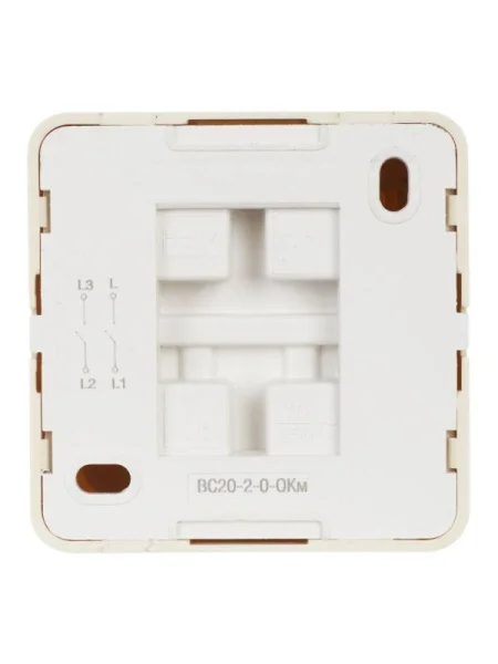 Выключатель 2-кл. ОП Октава 10А IP20 ВС20-2-0-ОКм крем. IEK EVO20-K33-10-DC