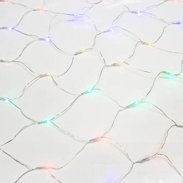 Гирлянда "Сеть" с контроллером 1.5х1.5м 150LED мульти. прозр. провод 12Вт 220В IP20 NEON-NIGHT 215-129