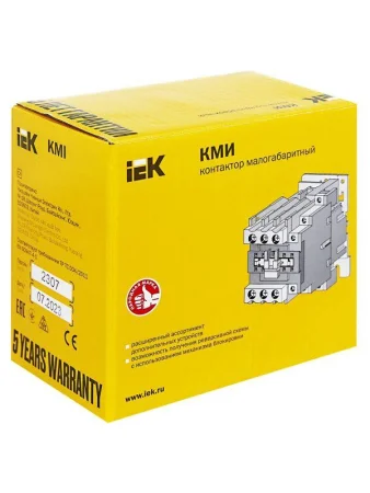 Контактор КМИ-46512 65А 230В/АС3 1НО 1НЗ IEK KKM41-065-230-11