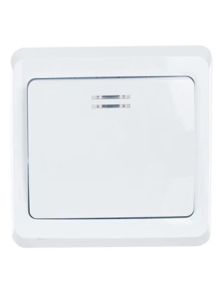 Выключатель 1-кл. СП Вега 10А IP20 ВС10-1-1-ВБ с индикацией бел. IEK EVV11-K01-10-DM