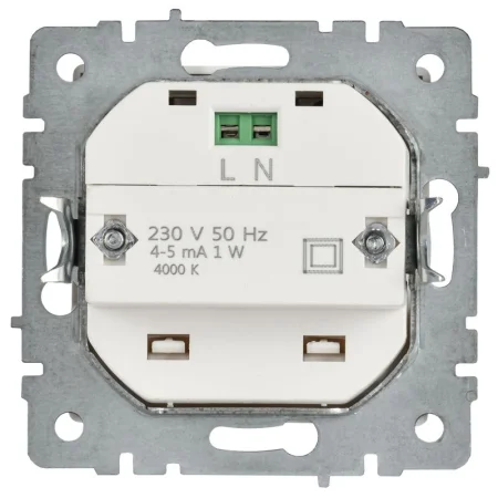 Подсветка светодиодная BRITE ПЛ20-БрАБ встраив. механизм арктич. бел. IEK BR-FL20-K91