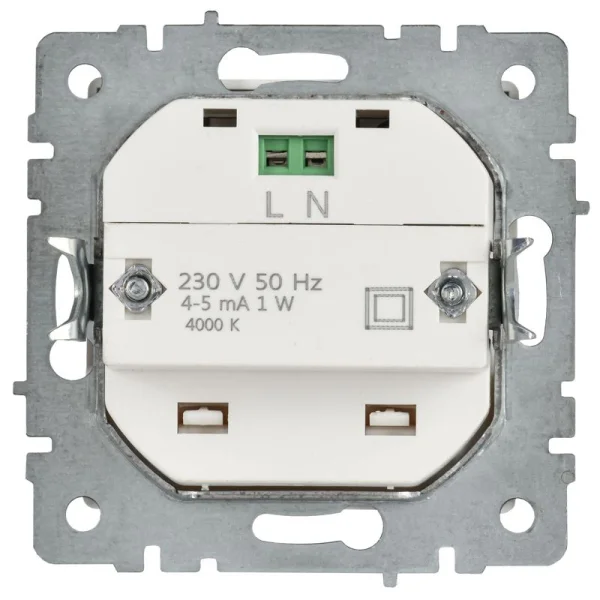 Подсветка светодиодная BRITE ПЛ20-БрАБ встраив. механизм арктич. бел. IEK BR-FL20-K91