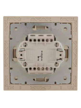 Переключатель проходной 1-кл. СП Rain IP20 крем. LEZARD 703-0303-105