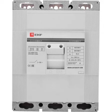 Выключатель автоматический 3п 800/400А 35кА ВА-99 PROxima EKF mccb99-800-400