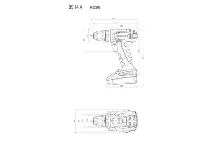 Винтоверт аккумуляторный BS 14.4 2х2.0Ач Li-Ion 10мм кейс Metabo 602206530