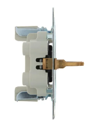 Розетка 2-м СП KARINA термопласт с заземл. жемчуж./бел. перламутр LEZARD 707-3000-127B