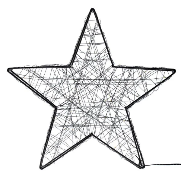 Фигура Металлическая 3D "Звезда" 35см питание 3хAA (не в компл.) тепл. бел. Neon-Night 513-706