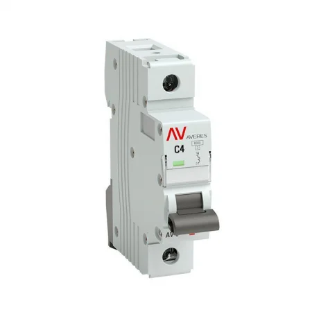 Выключатель автоматический модульный 1п C 4А 10кА AV-10 AVERES EKF mcb10-1-04C-av