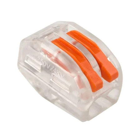 Клемма строительно-монтажная СМК 222-412 2-проводная 0.08-2.5/4кв.мм прозр. (уп.50шт) Rexant 07-5252-1