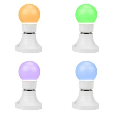 Лампа светодиодная 3Вт шар d50 9LED RGB E27 Neon-Night 405-512