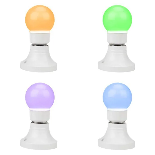 Лампа светодиодная 3Вт шар d50 9LED RGB E27 Neon-Night 405-512