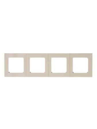 Рамка Levit 4п сл. кость/бел. ABB 2CHH015040A6017